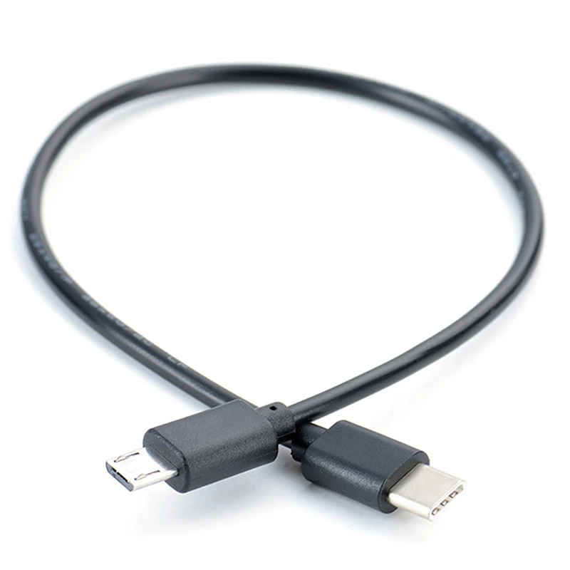 Высокое качество 30 см Тип C штекер для Micro USB Мужской синхронизации зарядки OTG USB-C