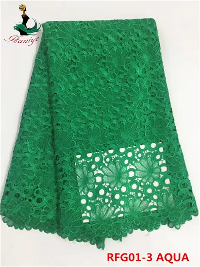 haniy RFG01-1 white embroidery designs african lace / High quality guipure chemical fabric hot sale | Дом и сад