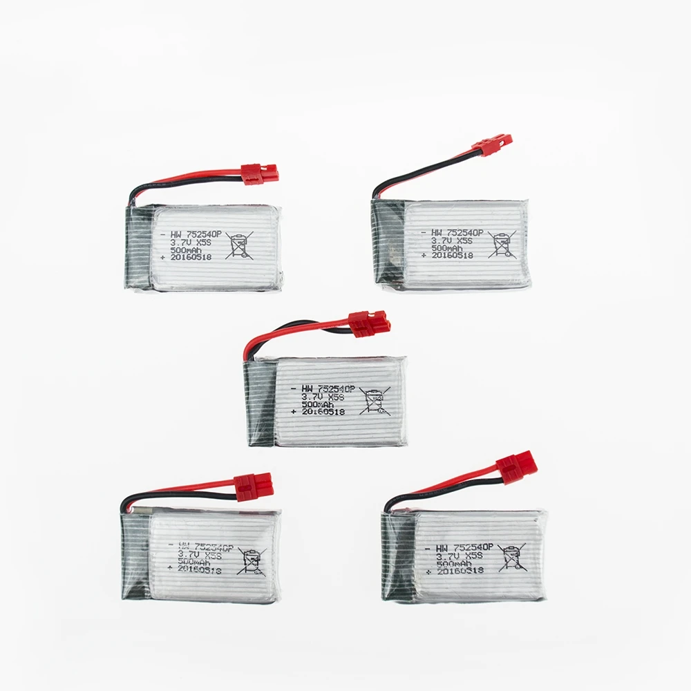 5 шт. 3 7 в 500 мАч литий полимерный аккумулятор с быстрой зарядкой usb для Syma X5HC X5HW