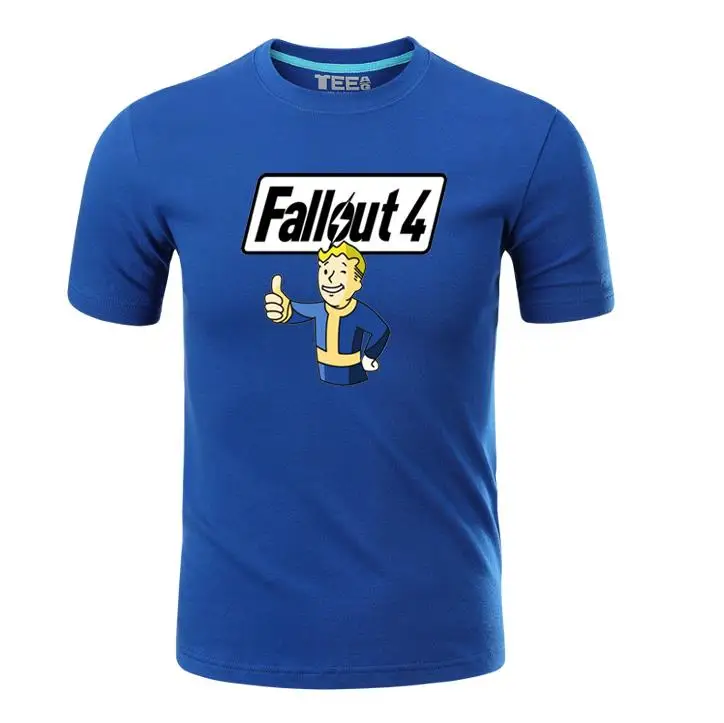 Мужская футболка с коротким рукавом Game Fallout 4 Повседневная летняя футболки из 100%