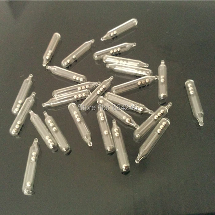 JYJ 20pcs 3mm 4mm 5mm Rattles Shake Attract  soft baits Jig Fishing Glass Rattles tube glass Tie fly Tying tube