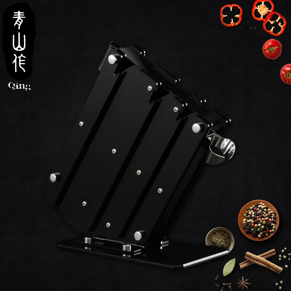 QING держатель ножа блок для нож из дамасской стали черный акриловый кухонный