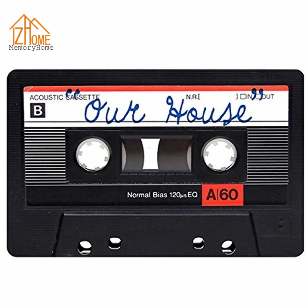 Память дома на заказ Ретро наш дом Кассетная лента машинная стирка ткань