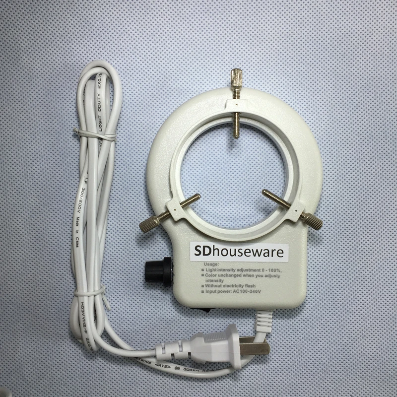 Ring Light 60 mm Aperture LED Warm White Lights Adjustable Brightness Microscope Source Low Heat Long Life Industrial Lamp | Освещение