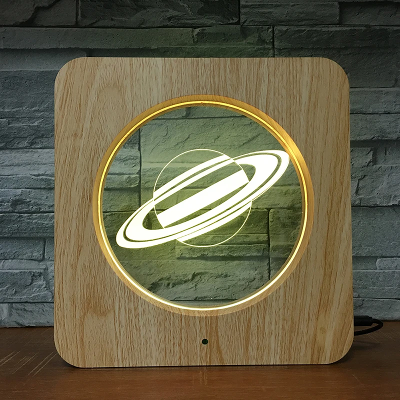 3D светодиодный ночник Saturn планеты Вселенная пластиковый сделай сам лампа на