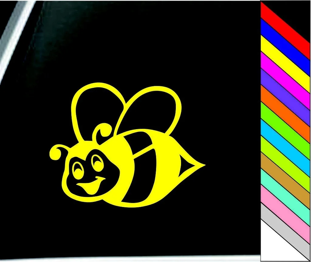 

Cute Bumble Bee Window Vinyl Sticker Black Graphic Decal Laptop Decal 10x8cm