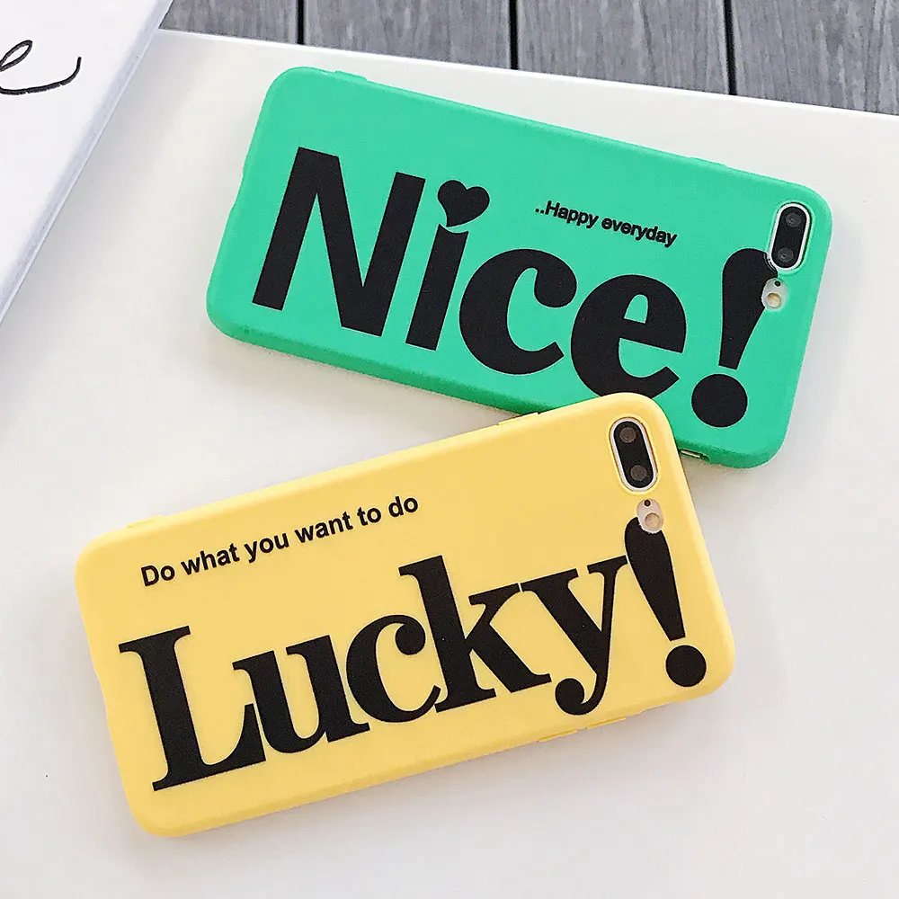 Мягкий чехол из ТПУ Lucky для iphone X XS XR Xs Max 7 8 Plus чехлы 6s 6 с глянцевыми кавычками