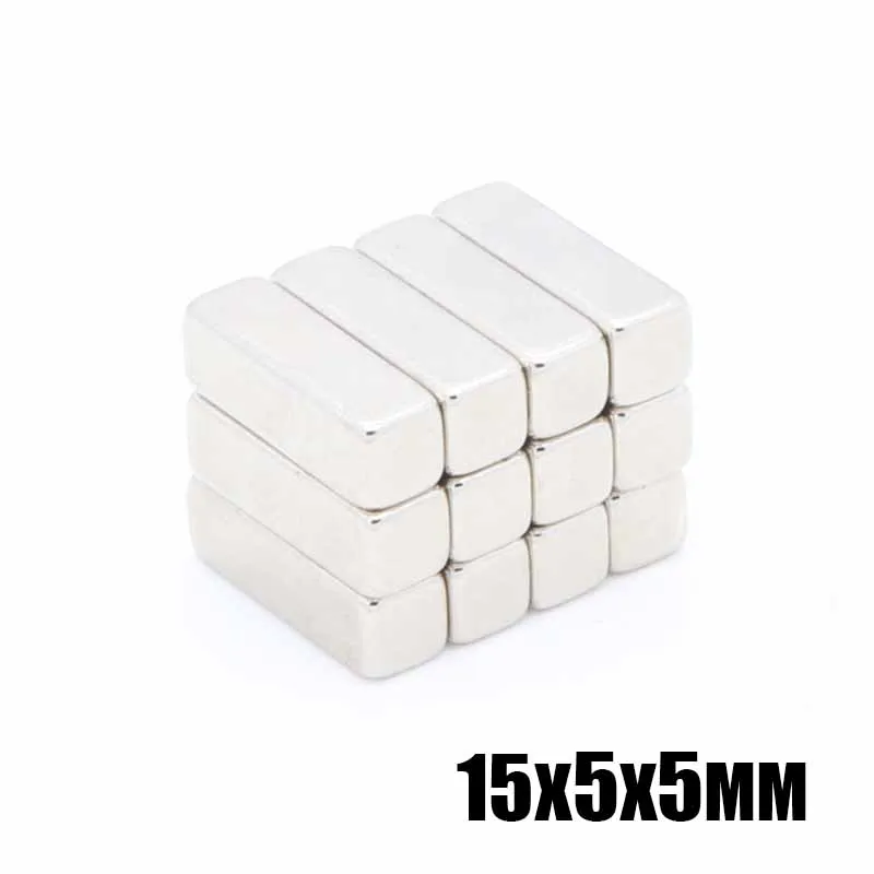 50Pcs 15x5x5 mm Magnetic Materials Neodymium Magnet Mini Small Block Square New 15*5*5 magnets | Обустройство дома
