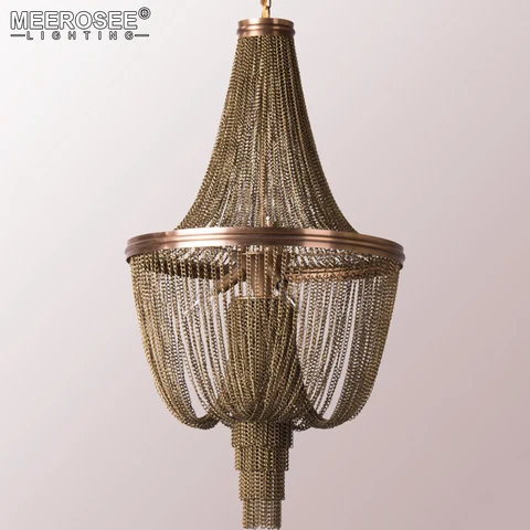 Винтажная люстра в итальянском стиле, подвесной светильник с алюминиевой цепочкой для ресторана, отеля, художественных студийных ламп для спальни