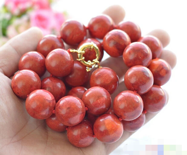 3174 круглая красная трава коралловое ожерелье из бисера | Украшения и аксессуары