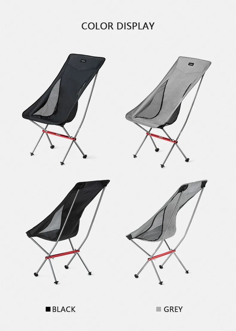 Naturehike Outdoor Camping Chairs Camping Tools Ultra-light Portable Fishing Chairs Folding Moon Chairs Camping Picnic Beach