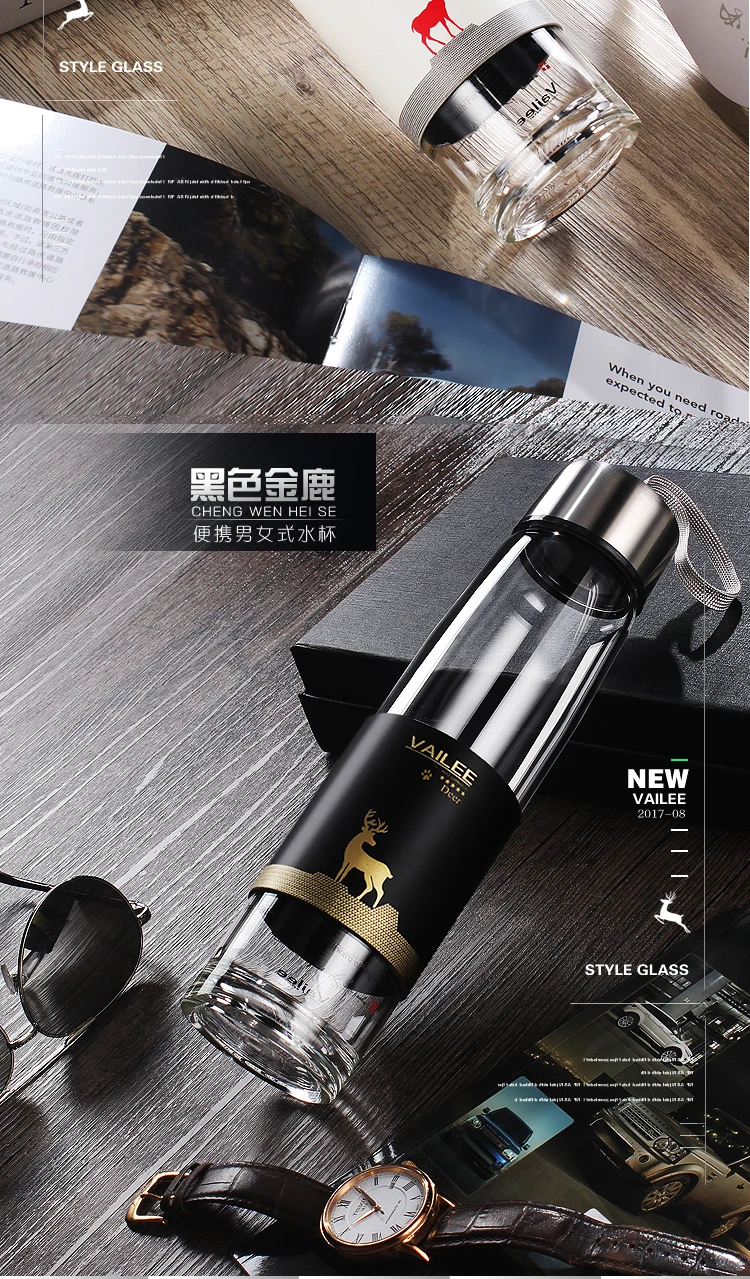 450-550-600ml термостойкая стеклянная бутылка для воды Нижняя чайная утечка с фильтром My Bottle To отправьте друзьям лучший подарок