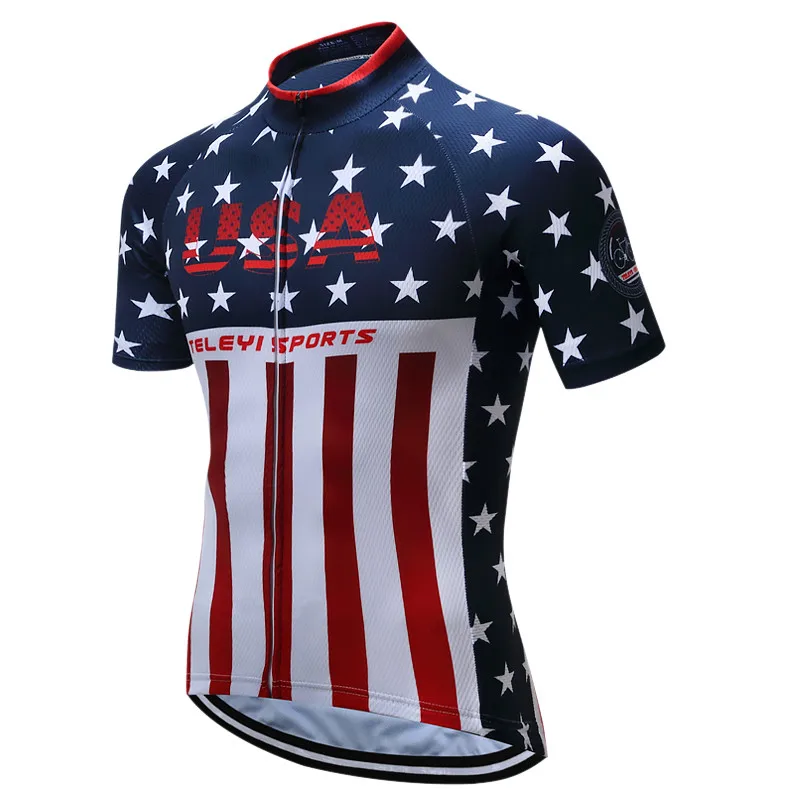 Weimostar 2018 USA Team Cycling Clothing Men Summer Jersey Set Mountain Bike Quick Dry Bicycle Cycle Wear Ropa | Спорт и развлечения