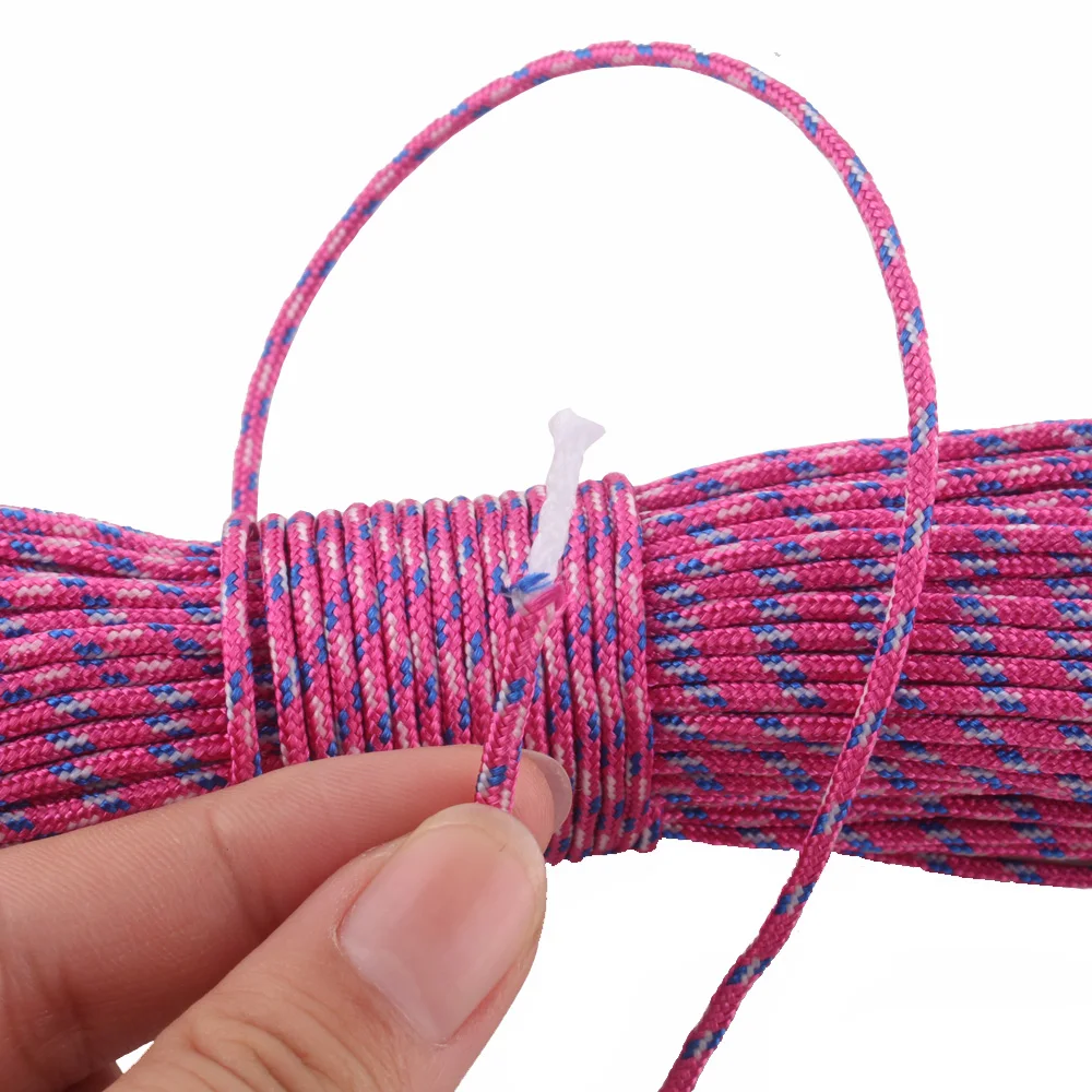 Фото 20 шт 100 футов 2 мм Paracord одна подставка шнуры Paracorde веревка шнур для DIY ювелирных изделий браслет 100 цветов №2