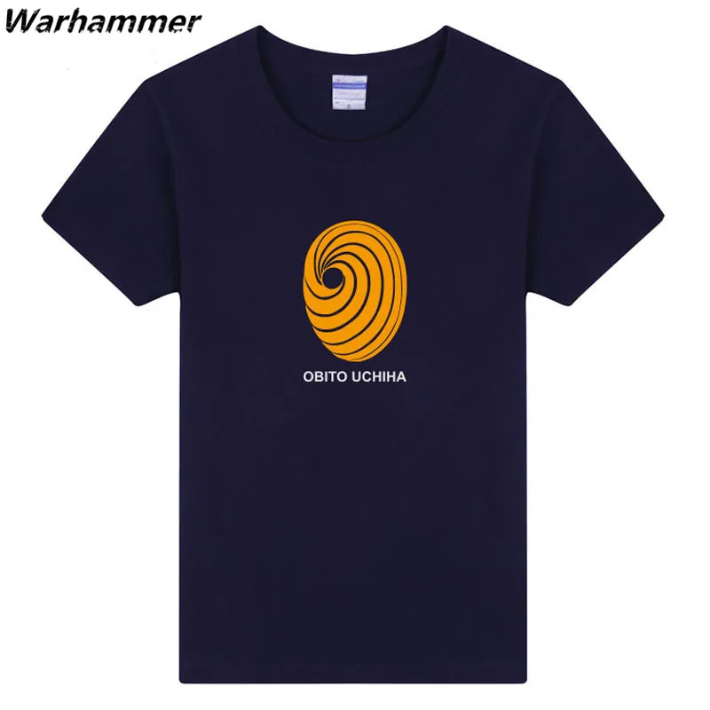 Warhammer Naruto Obito Uchiha летняя модная футболка с рисунком из аниме для влюбленных Homme