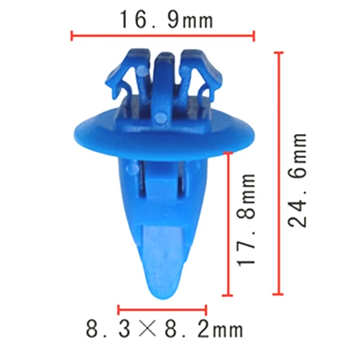 

50x High Quality For Fender Wheel Flare Moulding blue Clips Panel Nylon Retainer case for Toyota 90904-67036