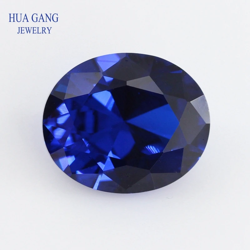 

113# Size 2x3~13x18mm Oval Shape Stone Brilliant Cut Synthetic Spinel Blue Stone For Jewelry