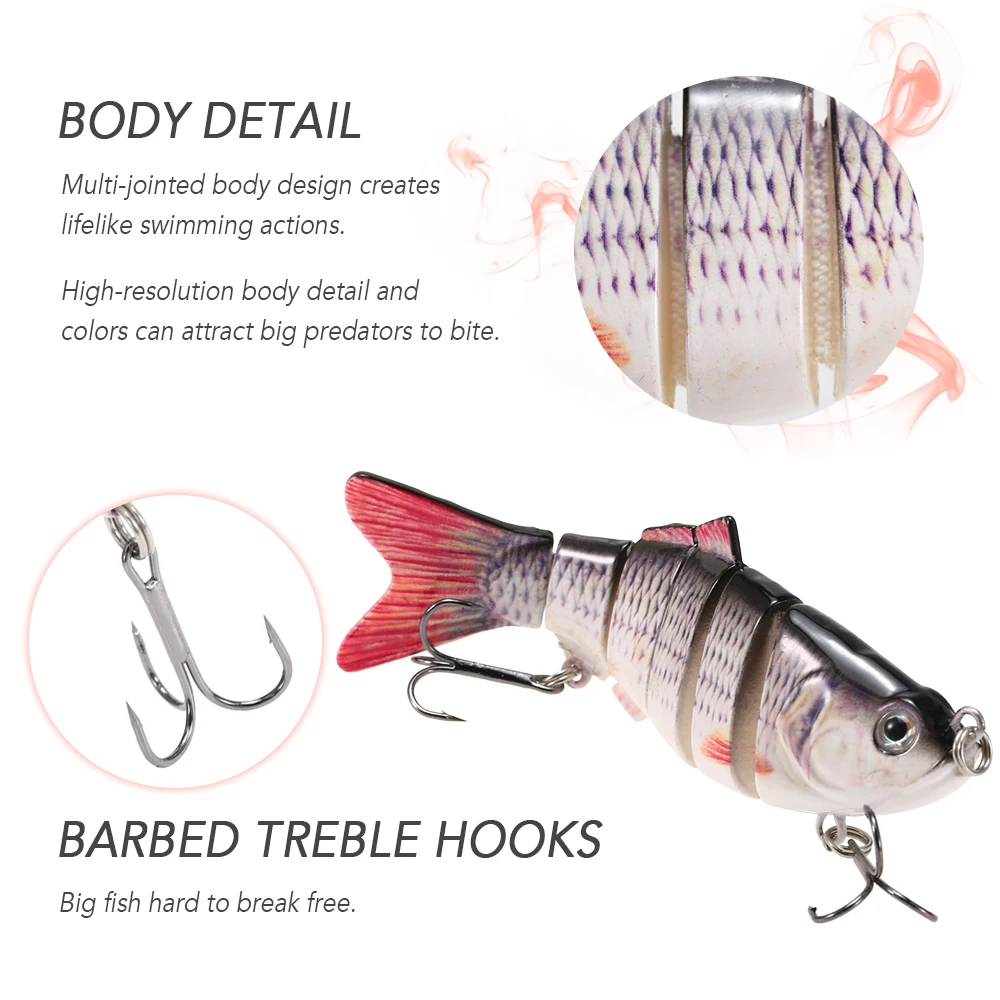 LIXADA 5 шт. рыболовные приманки снасти высотой 10 см в комплекте с набором 20 г Swimbait