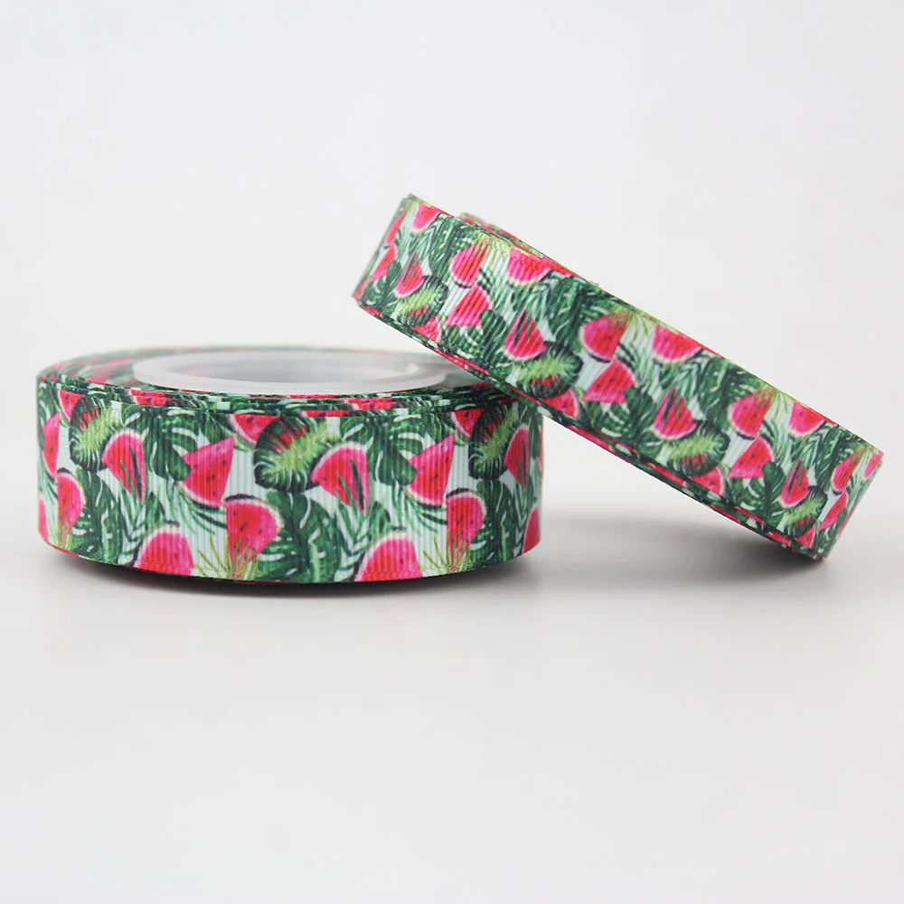 

New design watermelon printed grosgrain ribbon DIY handmade,Wedding decoration materials 16mm 22mm 25mm 38mm 57mm 75mm