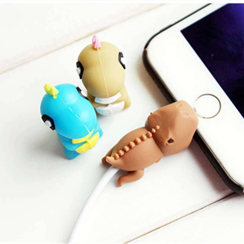 1 pcs Cable Bite Protector for Iphone cable Winder Phone holder Accessory Organizer rabbit dog cat Animal doll model funny | Игрушки и