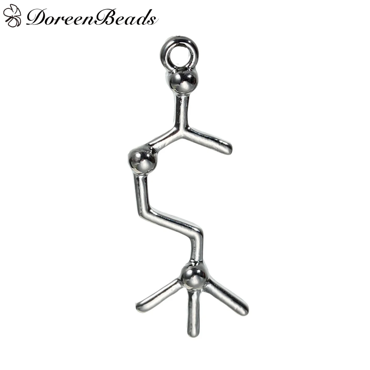 DoreenBeads сплав молекулы химии науки амулеты Ацетилхолин тусклый серебряный цвет 26