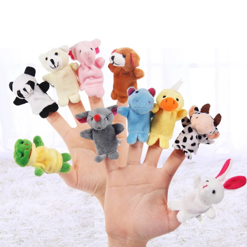 Плюшевые игрушки для детей Rosiky 10 шт./компл. хит продаж|finger puppets|animal finger puppetfamily |