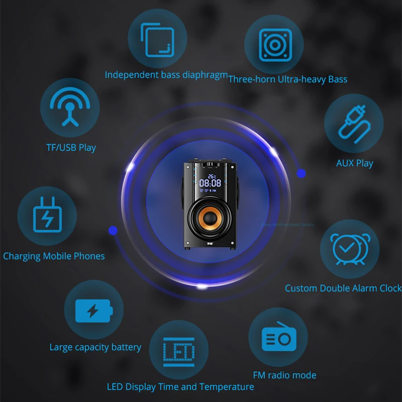 Беспроводная Bluetooth колонка 2200 мА · ч 4 2 дюйма|Портативные колонки| |