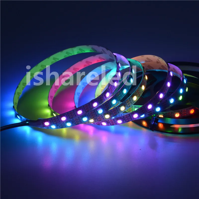 1/5 м DC5V SK6812 WS2812B 60leds/m черный Белый SMD 5050 RGB Мечта адресуемых цветов пикселей