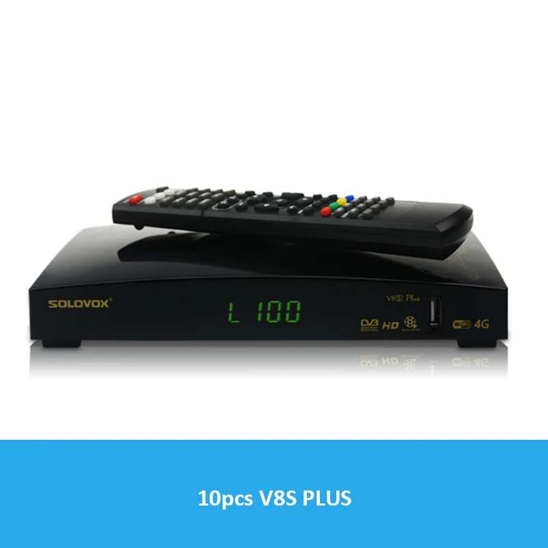 10 V8SPLUS SOLOVOX V8S плюс 10 шт. спутниковый ТВ приемник 2xusb Поддержка BissKey веб-ТВ дома Театр Поддержка CCCAM колеса YOUTUBE, YOUPORN DLAN - Цвет: 10 V8SPLUS