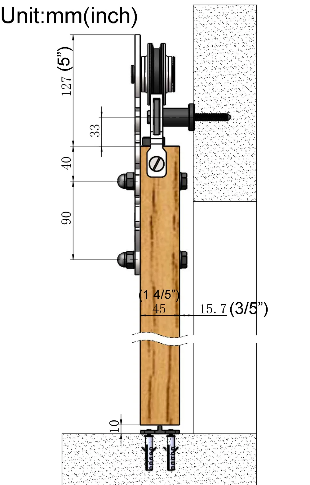 DIYHD 5FT-10FT богато вырезанные двери сарая ролик деревенский черный оборудование для раздвижной двери сарая