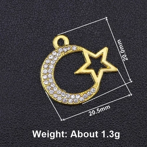 Gold Juya DIY Религиозные ювелирные изделия золото/серебро исламский Аллах Разъем аксессуары для украшения ручной работы, мусульманские украшения для изготовления - Цвет: Gold