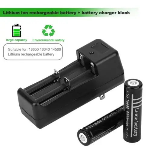Зарядное устройство с двойным баком + 18650 6000mAh 3 7 V литий ионная аккумуляторная