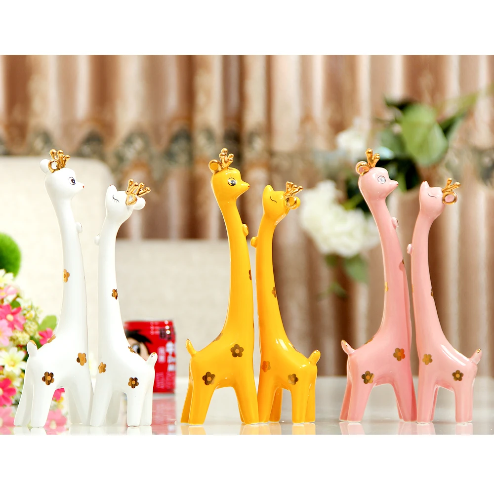 

Бесплатная доставка, Современная глазурованная керамика, фарфоровая статуэтка фигурка оленя Сики, для рождественского подарка