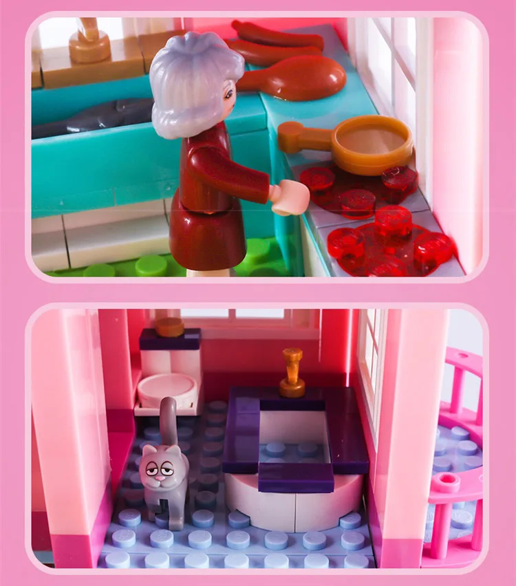 Городской дом строительные блоки замок обучающая игрушка для детей duplo друзья для девочек DIY фигурки кирпичи