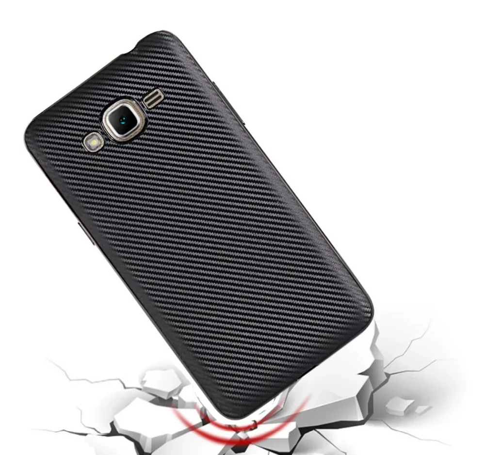 Для Coque Samsung Galaxy J3 2016 j310 чехол Мода Панцири углерода Волокно мягкий силиконовый