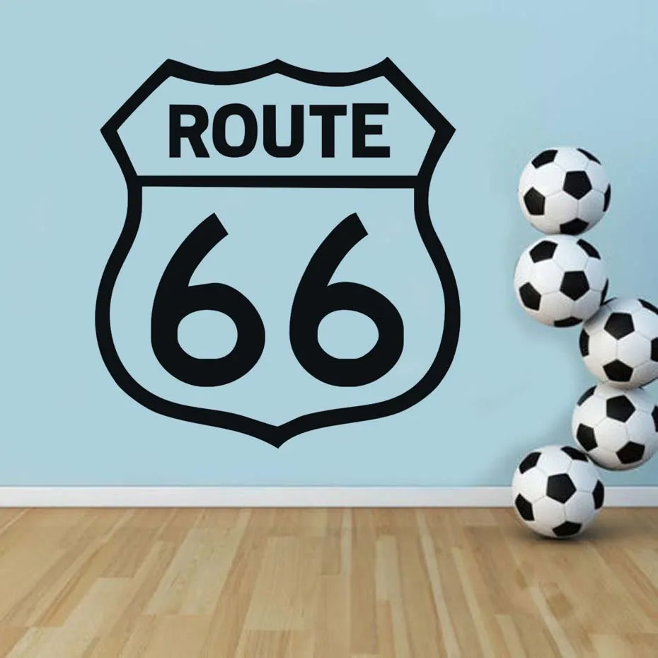 Route 66 DIY виниловые настенные наклейки художественные фрески съемные