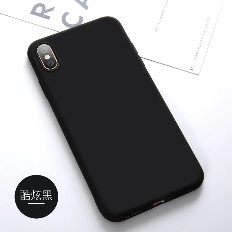 Высокое качество чехол для Apple iPhone X Мягкий ТПУ жидкий силиконовый на заднюю