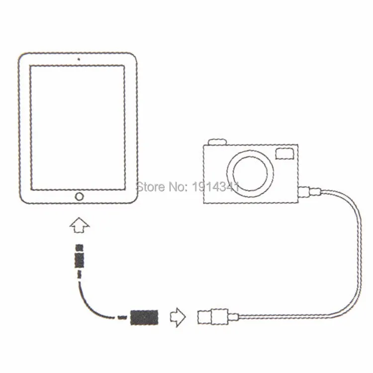 SZAICHGSI 8 pin папа к USB Женский OTG адаптер 8pin кабель для iPhone 7 6 5 iPad 4 Mini Air белый цвет