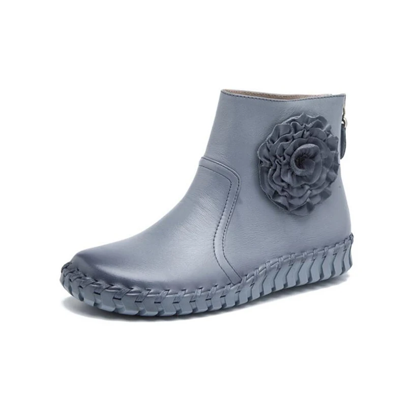 Женские ботинки ручной работы из натуральной кожи винтажные ботильоны в стиле