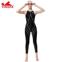 yingfa 977 waterproof chlorine resistant women body suits swimming full body suit for women swimwear