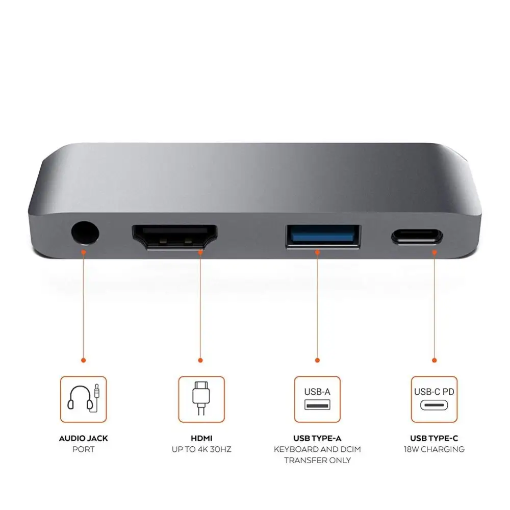 Type-C мобильный Pro Hub адаптер USB 3 1 для USB-C PD зарядки 4K HDMI 0 и 5 мм разъем наушников Huawei