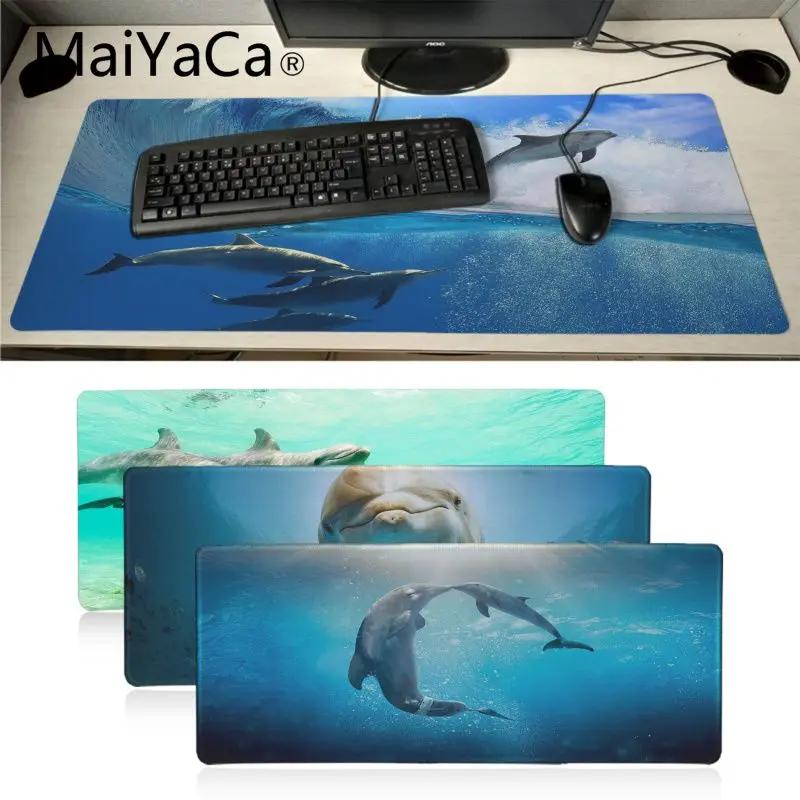 

Высококачественные игровые коврики MaiYaCa с дельфинами под морем, коврик для мыши с рисунком животных, игровой коврик для мыши с рисунком