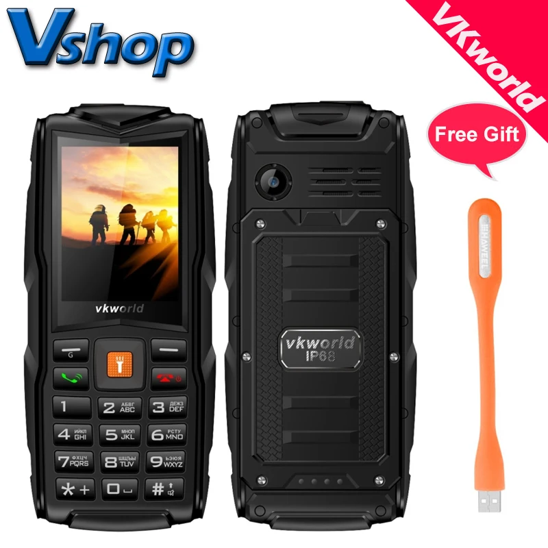 Оригинал VKworld Новый Каменный V3 3 Sim карты IP68 Водонепроницаемый Русская клавиатура