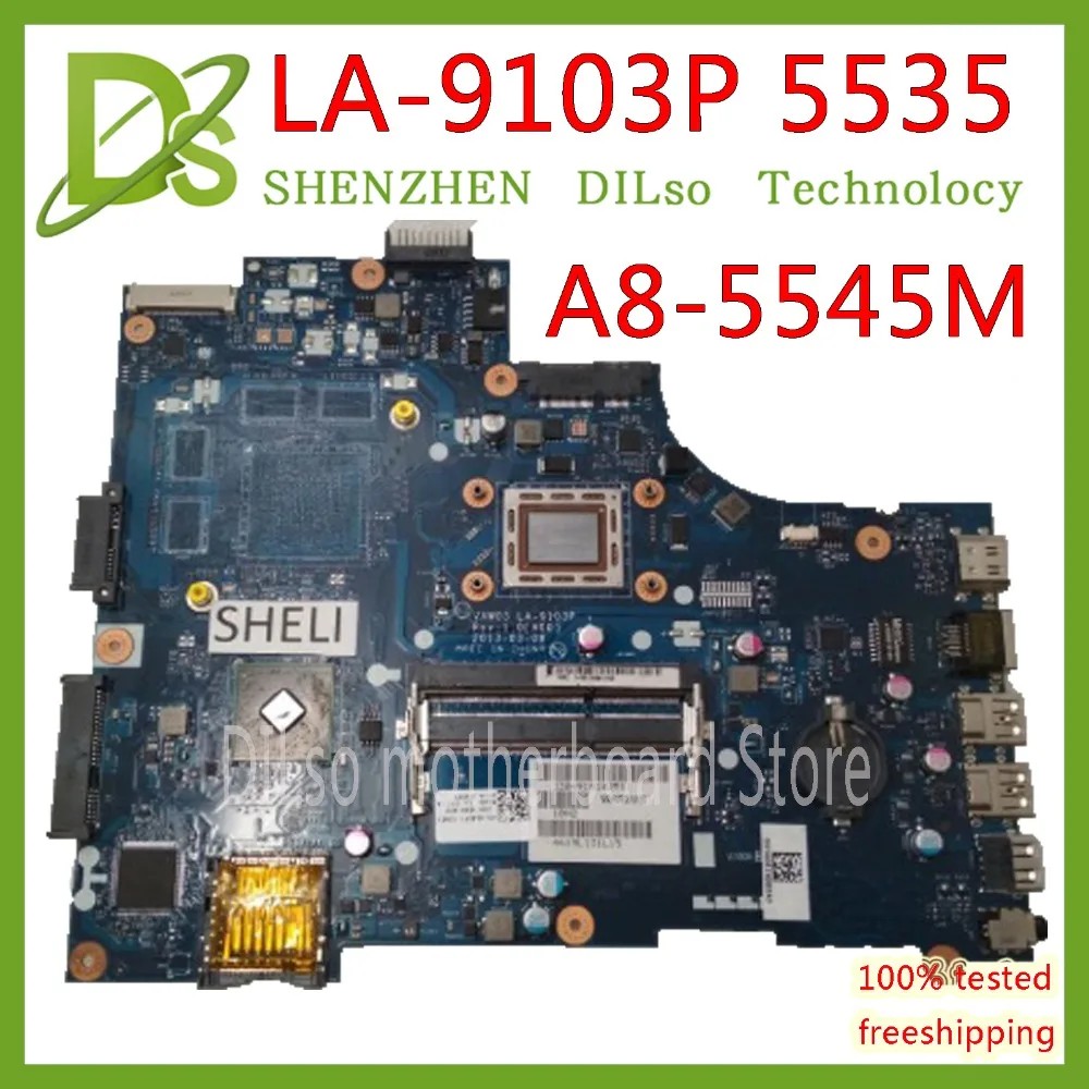 

KEFU LA-9103P Motherboard For Dell Inspiron M531R 5535 Laptop Motherboard A8-5545M CPUCN-0MR3VG LA-9103P original Motherboard