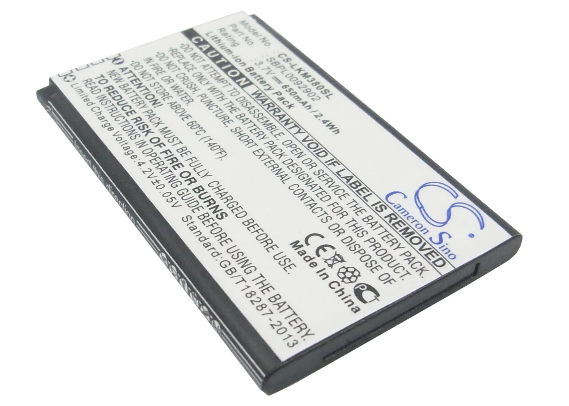 LGIP 330GP батареи Cameron Sino 650 mAh SBPL0092902 для LG KF240 KF245 KF300 KF330 KM380 KM385 KM386 KM500 KM501 KM550 KT520|cameron