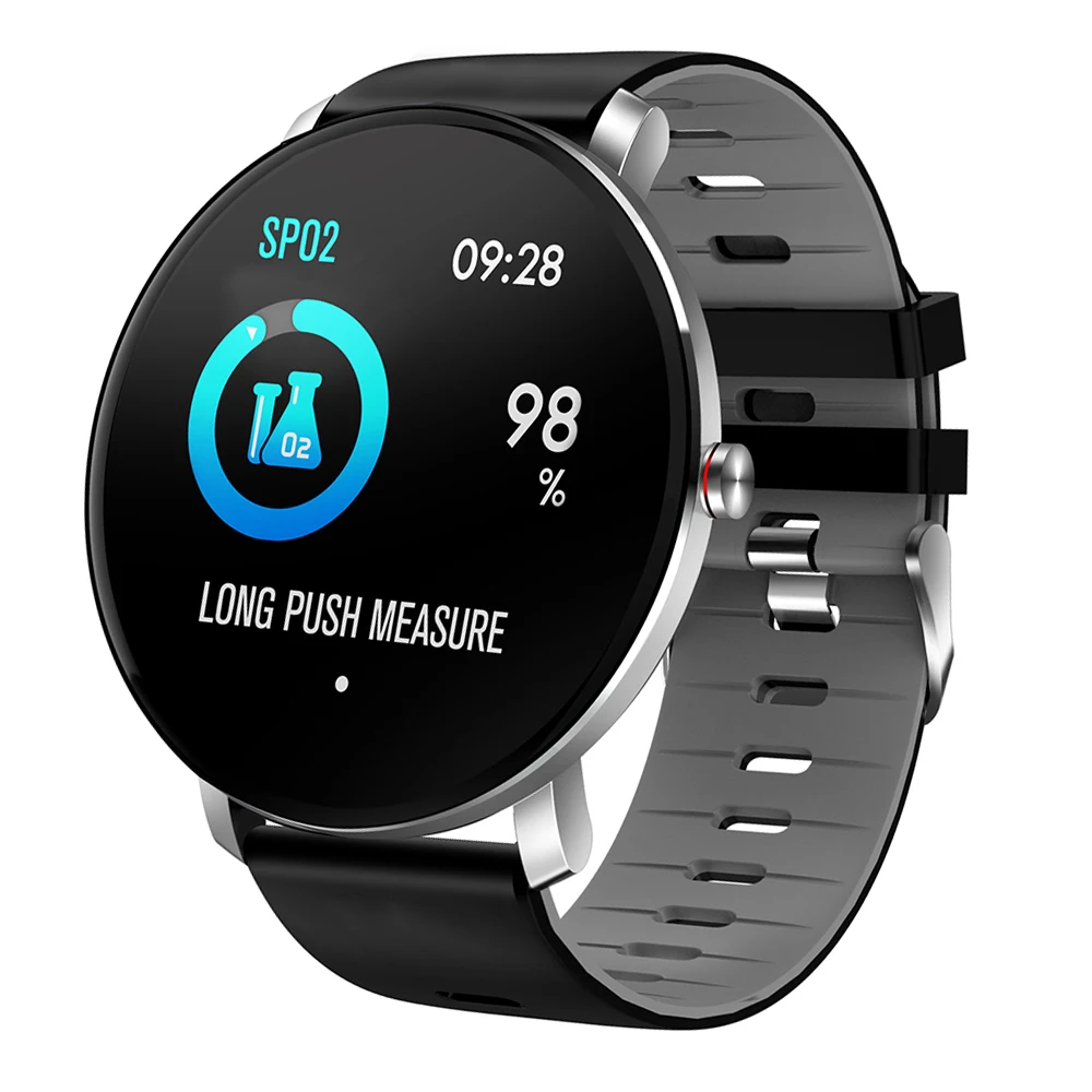 Смарт-часы TimeOwner K9, 1,3 дюймов, полностью сенсорный смарт-браслет с педометром, монитор сердечного ритма, браслет с Bluetooth, IP68, водонепроницаемые часы - Цвет: Серый