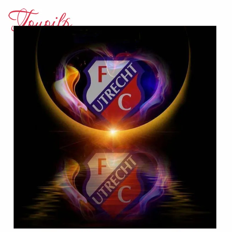 Раскраска с бриллиантами Touoilp футбольный клуб Утрехта логотип крестиком вышивка схемы стразы Мозаика.
