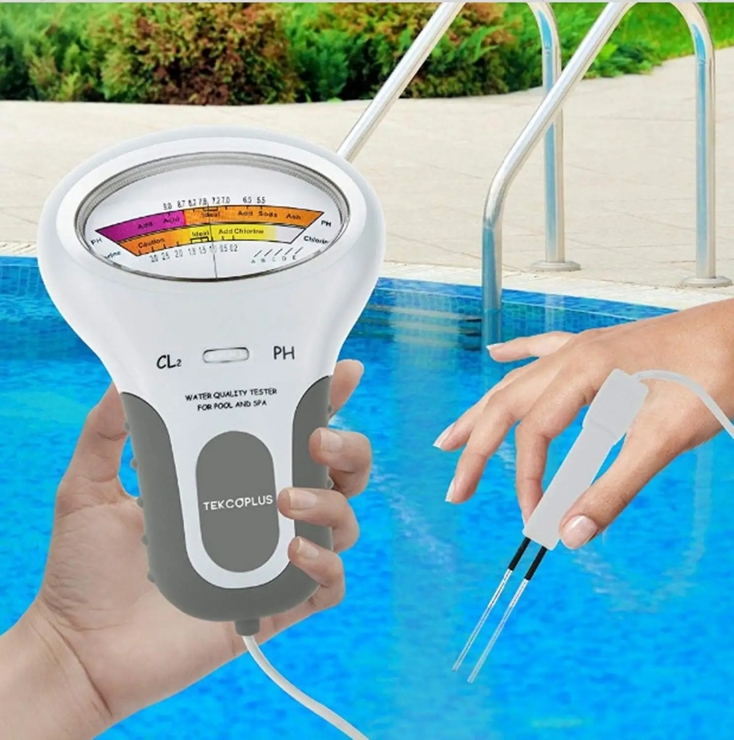 Тестер качества воды piscine для бассейна цифровой тестер без химикатов PH/CL2