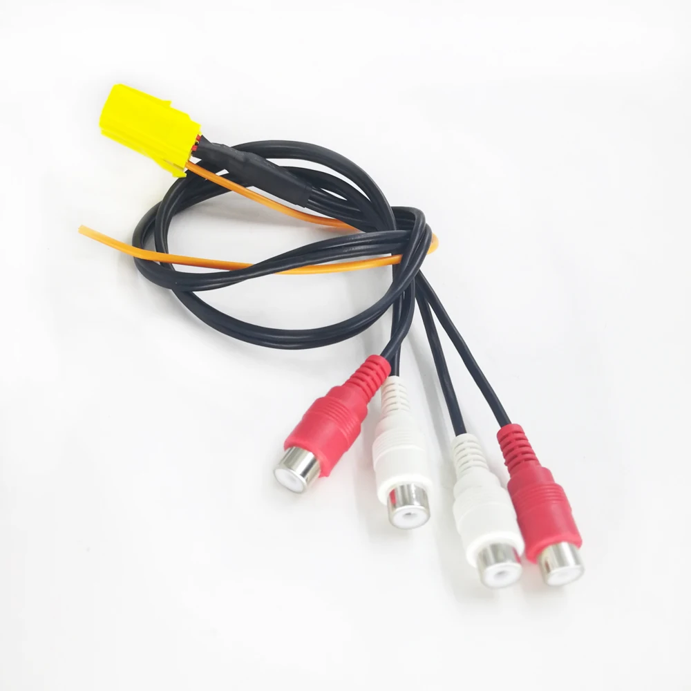 Biurlink 5 шт. MINI ISO 6Pin адаптер линейный выход 4 chinch кабель 4RCA провод для Volkswagen Audi Seat Skoda