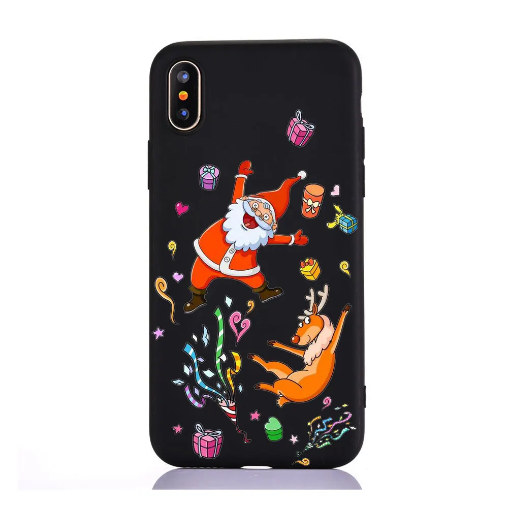 Год Рождественские подарки Лось снег милый чехол для телефона для iphone 11 PRO MAX 7 6 6s 8 Plus 5 5S se XR X XS MAX Мягкий ТПУ силиконовый чехол - Цвет: tpu  A1598